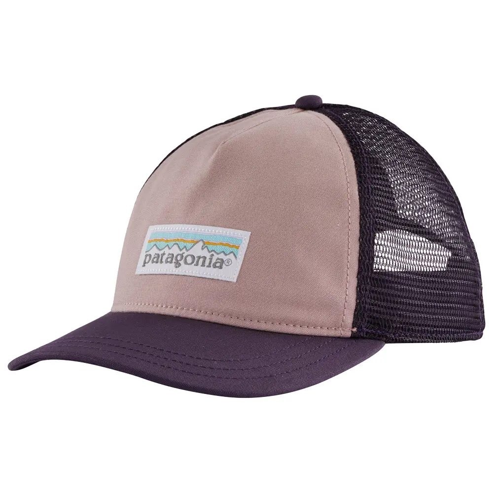 Patagonia LoPro Trucker Hat Purple Mauve Mesh Snapback Baseball Cap Logo Patch